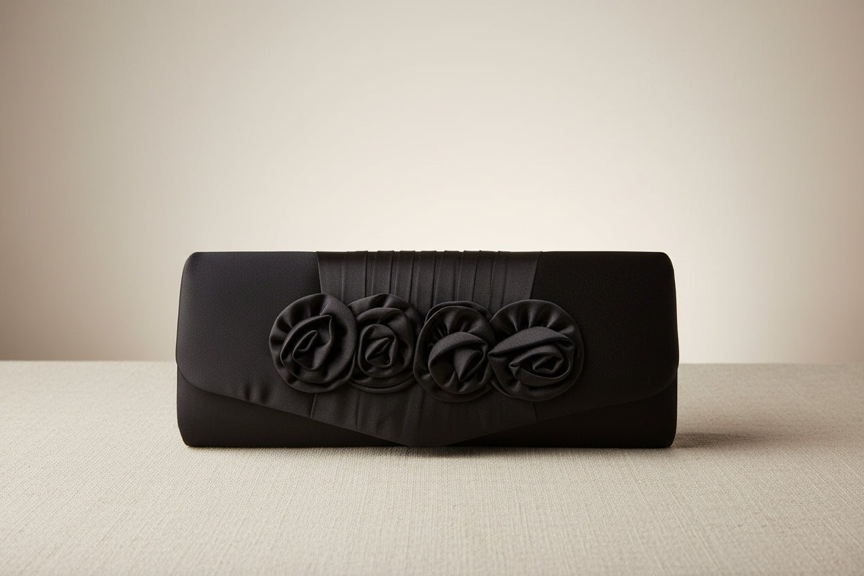 Pochette de soirée 4 fleurs.