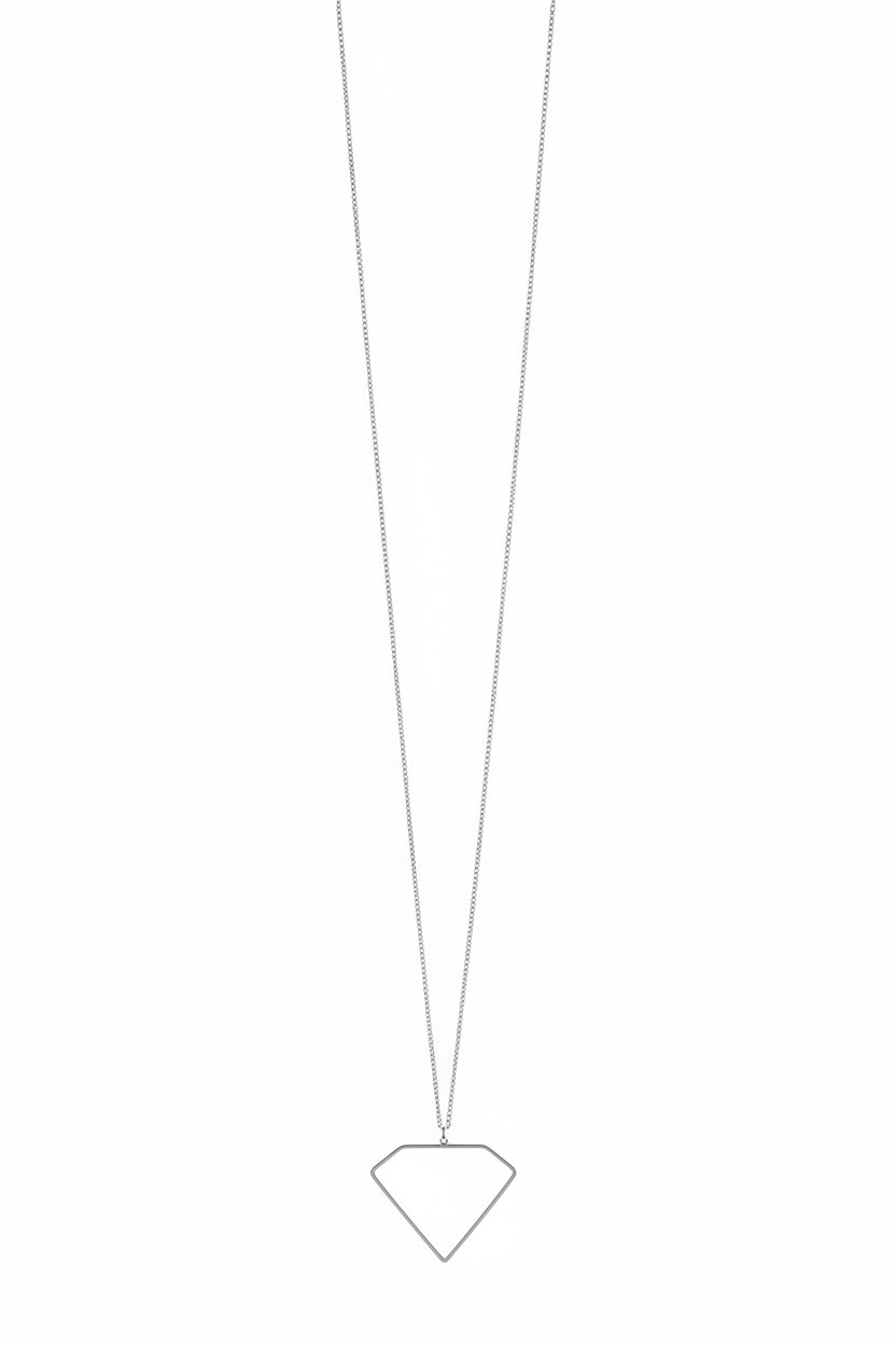 Sautoir argent triangle