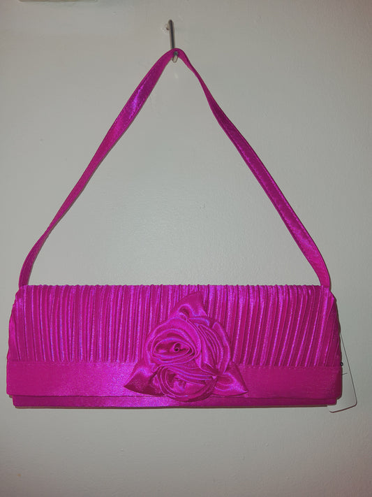Pochette de soirée fleur triangle