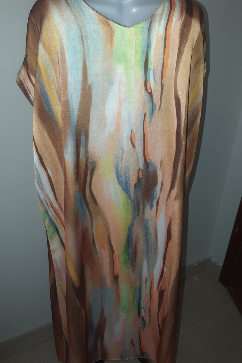 Robe marron multi.