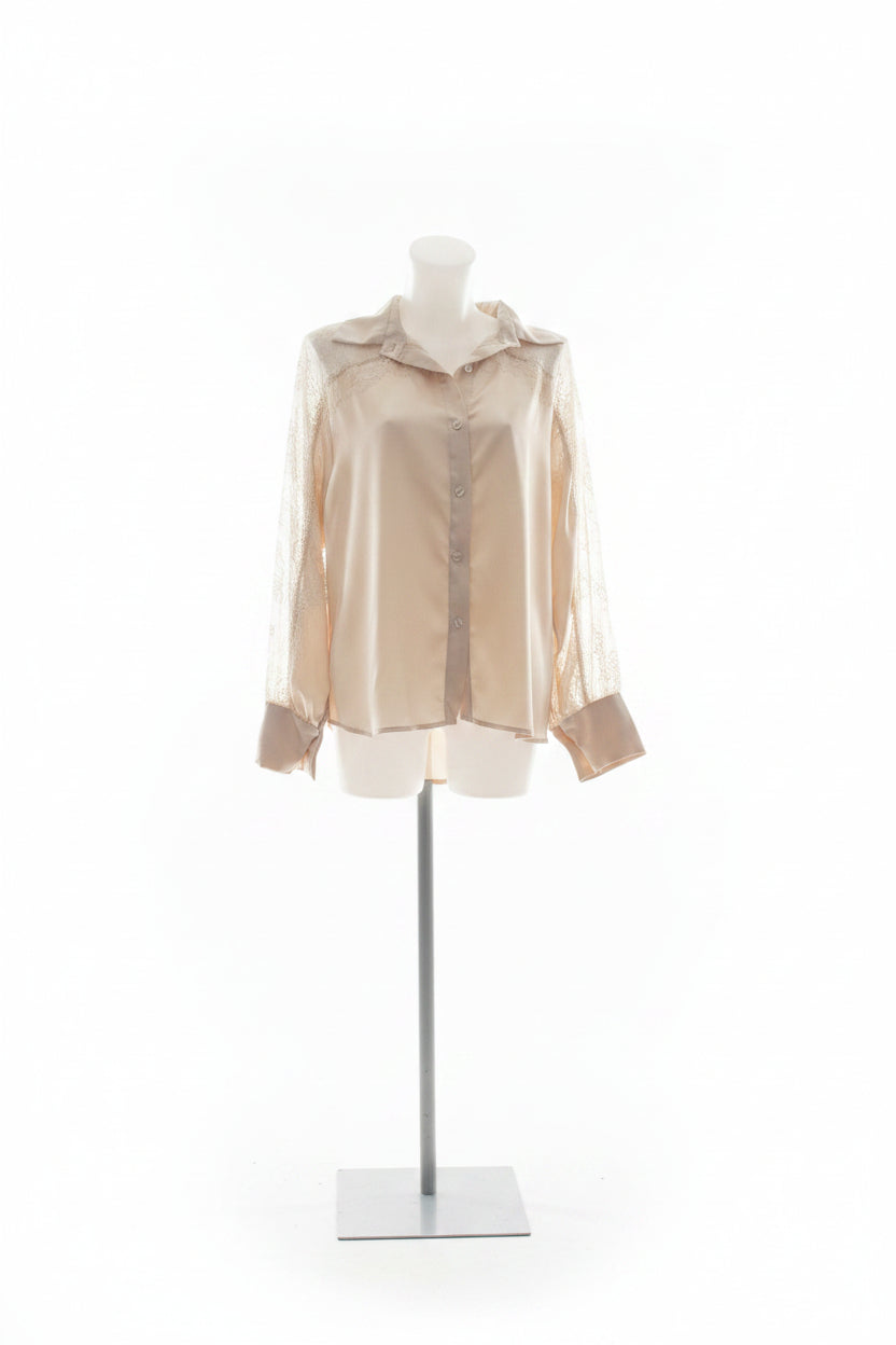 Chemise satin avec dentelle