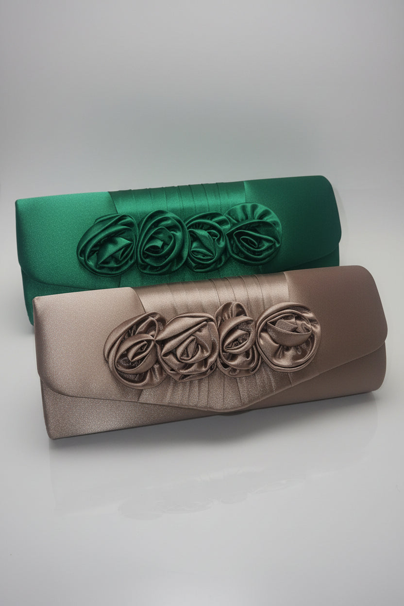 Pochette de soirée 4 fleurs.