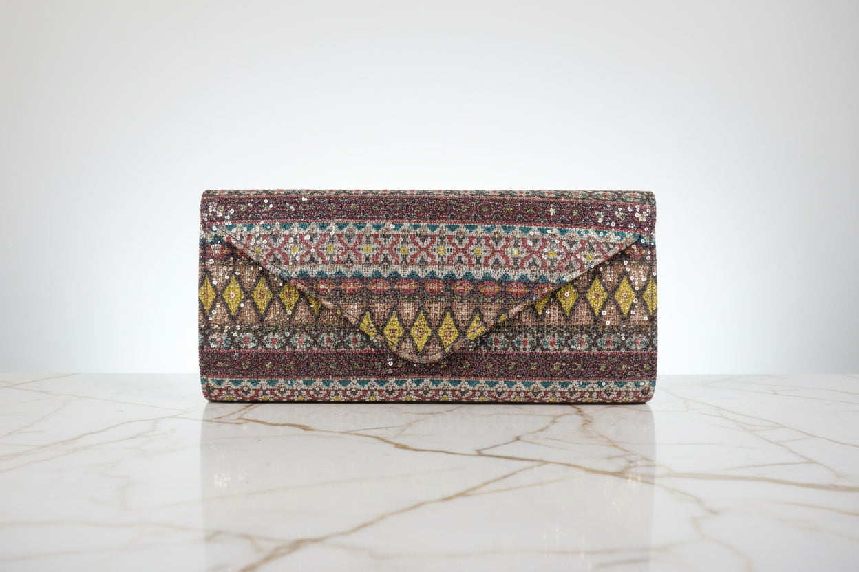 Pochette de soirée, Bohème chic.